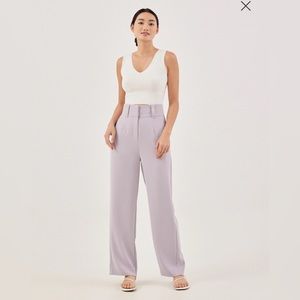Love Bonito Morie High Waist Straight Pants in Lilac - Size S